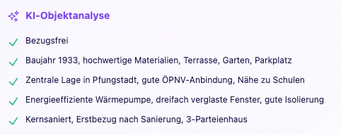 KI-Objektanalyse – Exposé automatisch zusammengefasst