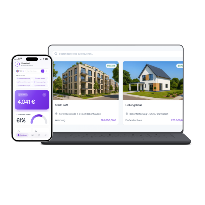 ViVi Web- und Mobile-App im Mockup